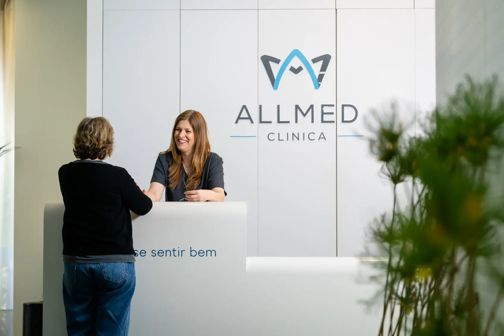 Recepção da clínica AllMed